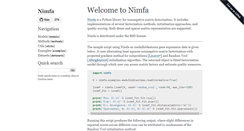 Desktop Screenshot of nimfa.biolab.si